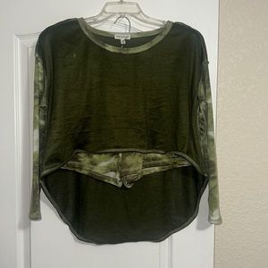 EARTHBOUND XL SHIRTS AND SHORTS GREEN TIE DYE MATCHING SET